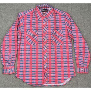 Hi Gear Men's Button Up Long Sleeve‎ Plaid Flannel Shirt Size Large